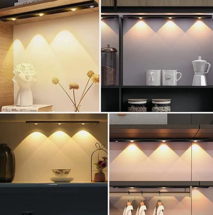 LED PIR motion sensor cabinet light with USB rechargeable